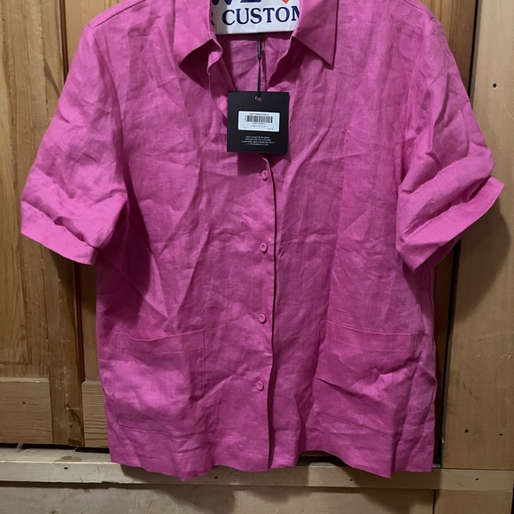 Cynthia Rowley linen camp shirt - Picture 3 of 7